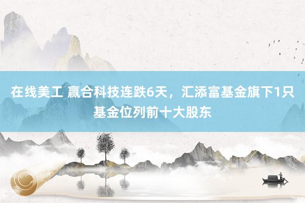 在线美工 赢合科技连跌6天，汇添富基金旗下1只基金位列前十大股东